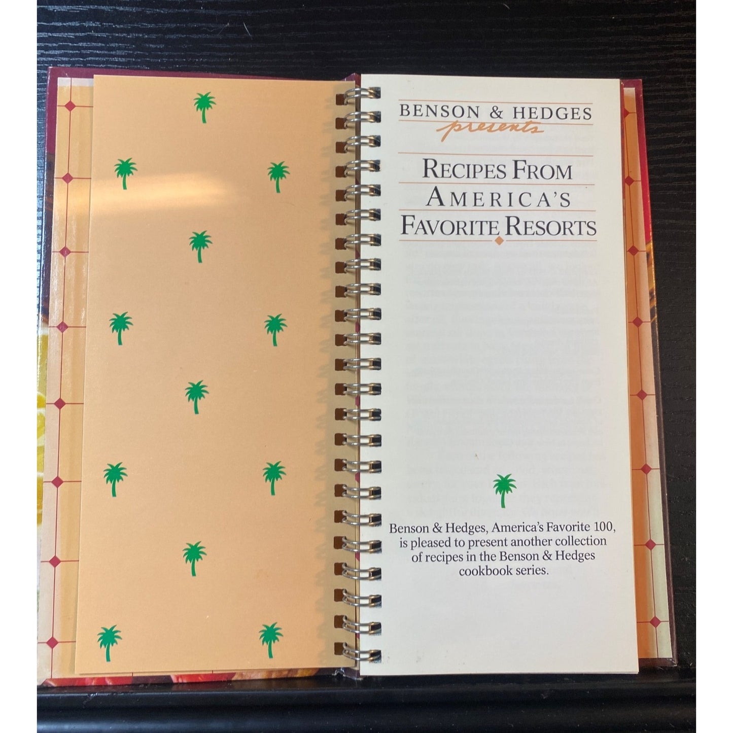 Benson & Hedges Americas Favorite Resorts Recipes Cookbook 1985 Philip Morris