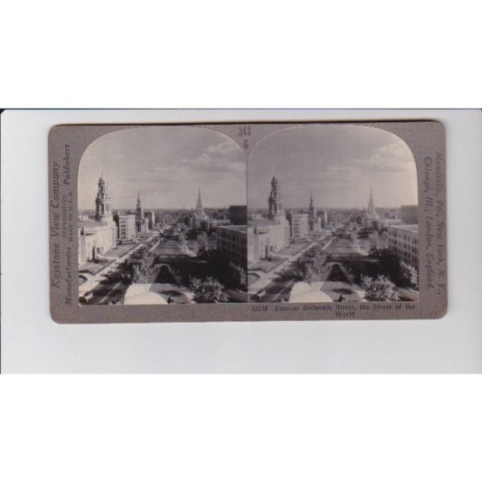 Famous Sixteenth Street Washington DC Stereoview Keystone View Co Early 1900s