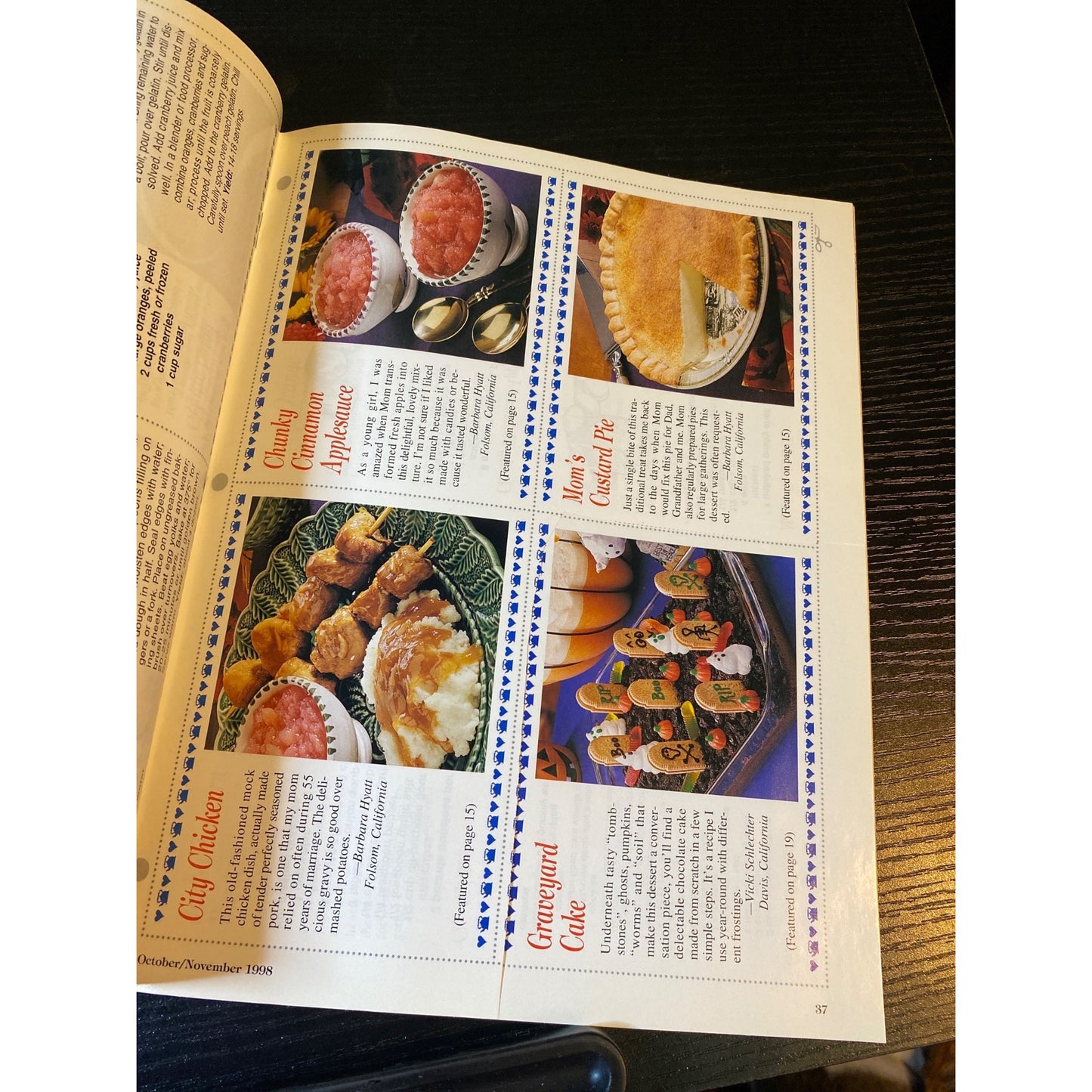 Taste Of Home October/November 1998 Holiday Recipes Issue