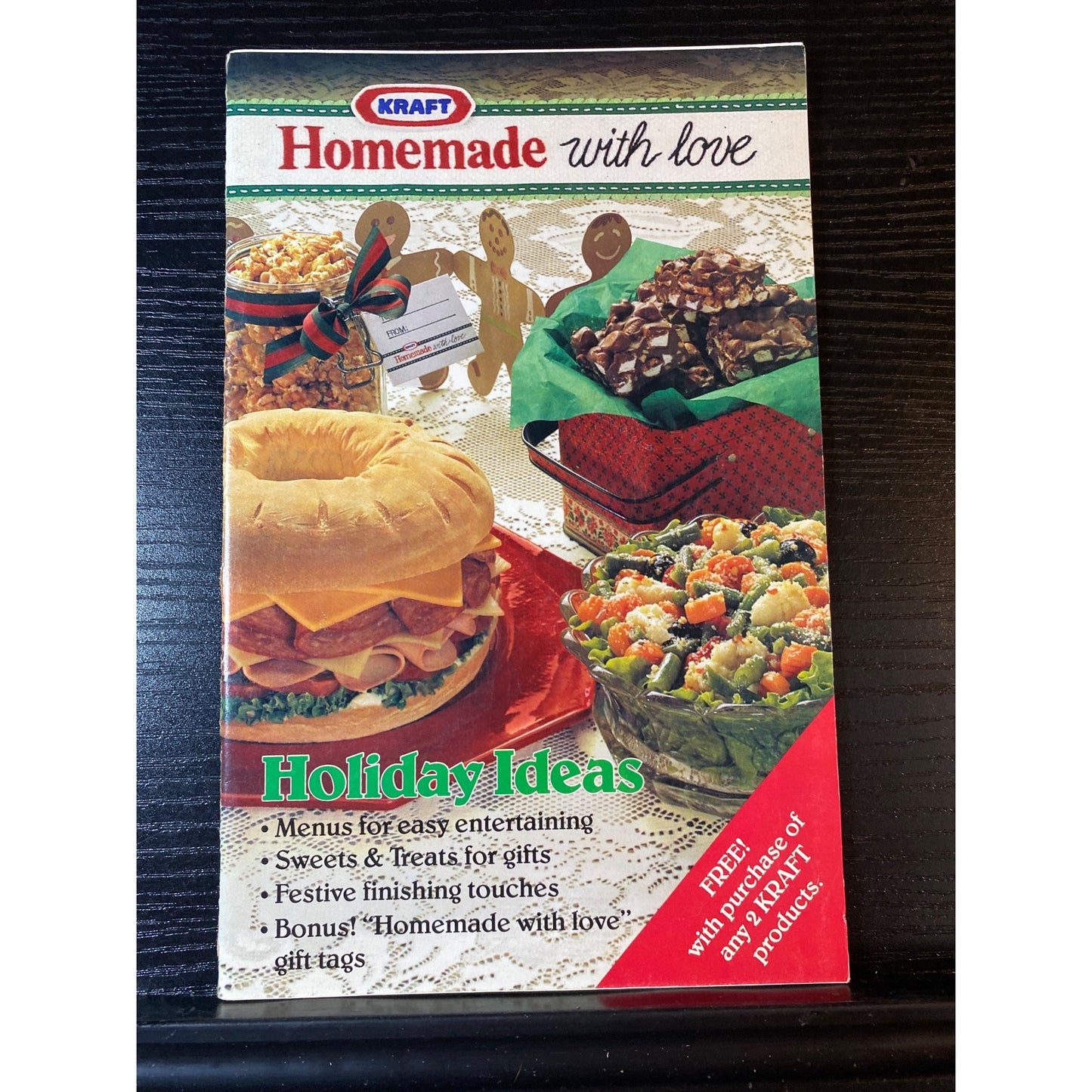 Kraft Homemade With Love Holiday Ideas Cookbook Booklet 1988 Menus & Gift Ideas