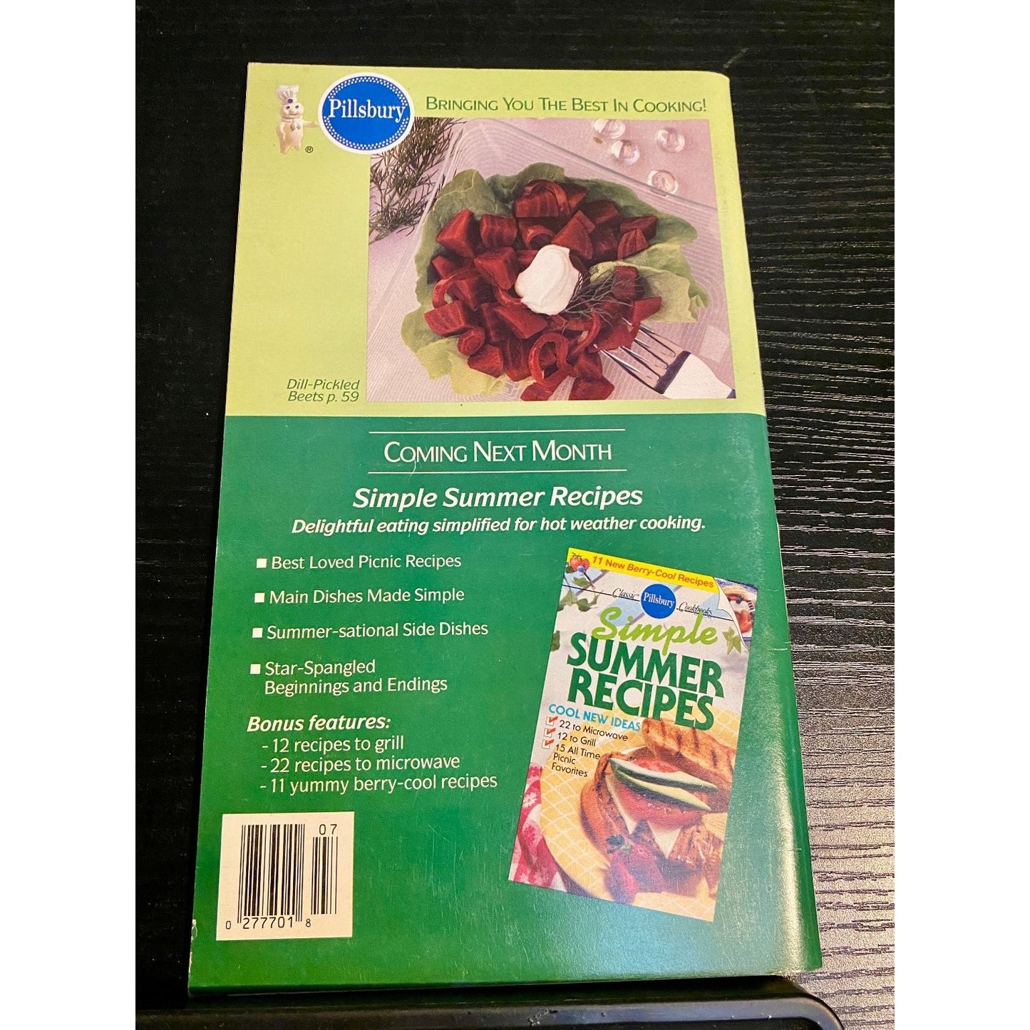 Pillsbury Classic Cookbook Booklet 1990 - Garden Fresh Salads & Vegetables