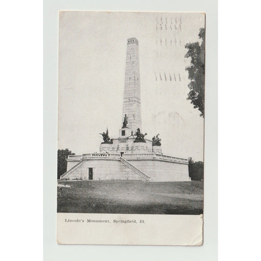 Postcard IL Illinois Springfield Lincoln Monument 1908 Divided Back Used