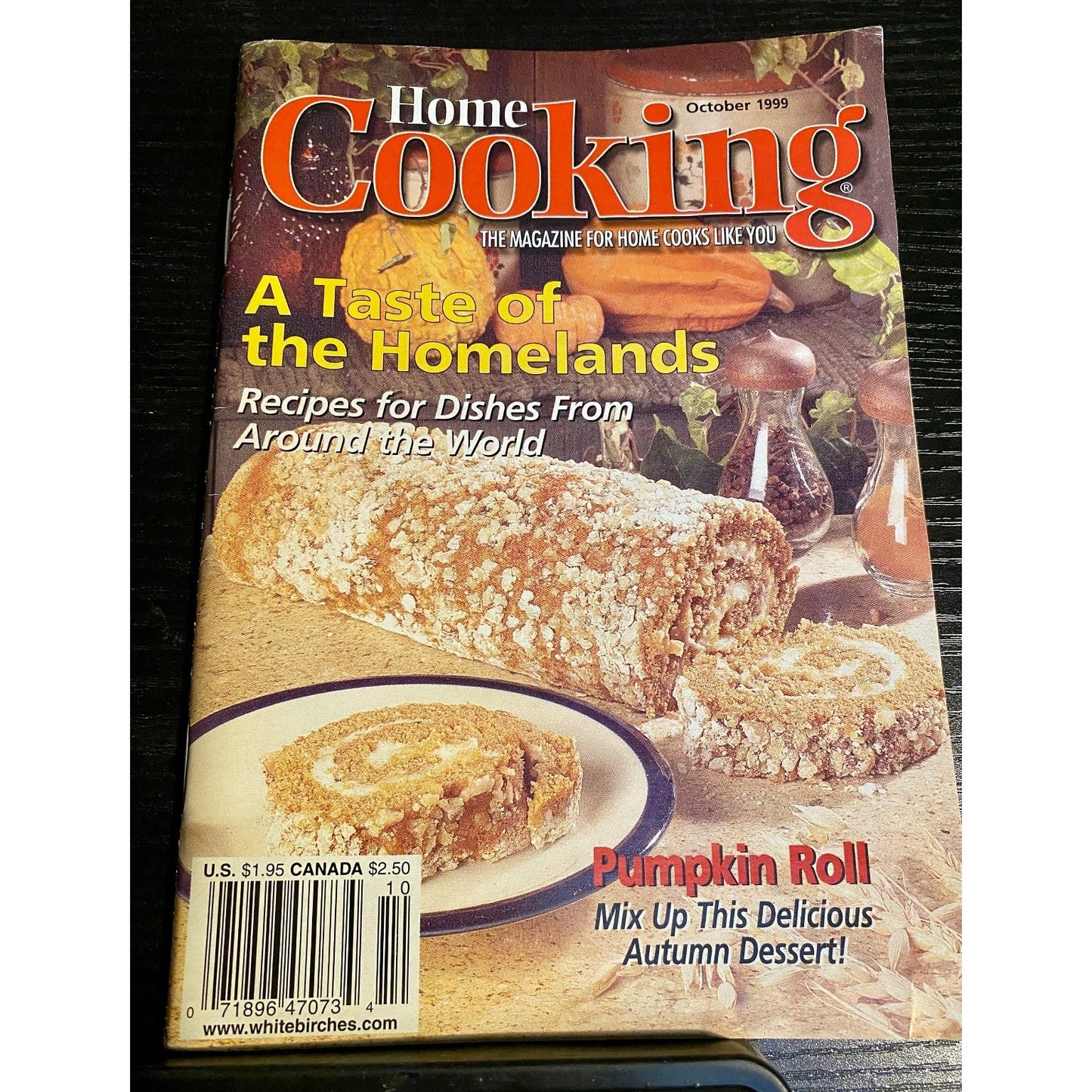Home Cooking October 1999 Cookbook Booklet Recipes International Flavor Pumpkin