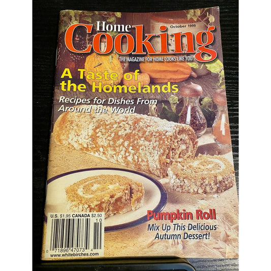 Home Cooking October 1999 Cookbook Booklet Recipes International Flavor Pumpkin