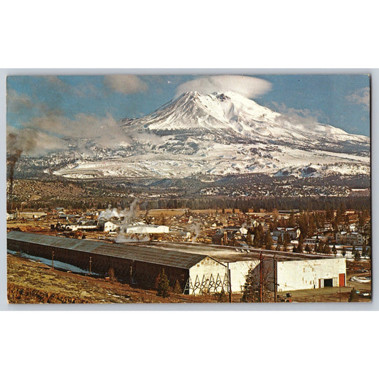 Weed CA California Mt Shasta Chrome Postcard Unused Eastman's Studio