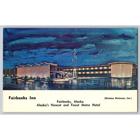 Fairbanks AK Alaska Fairbanks Inn Motor Hotel Illustrated Postcard Unused