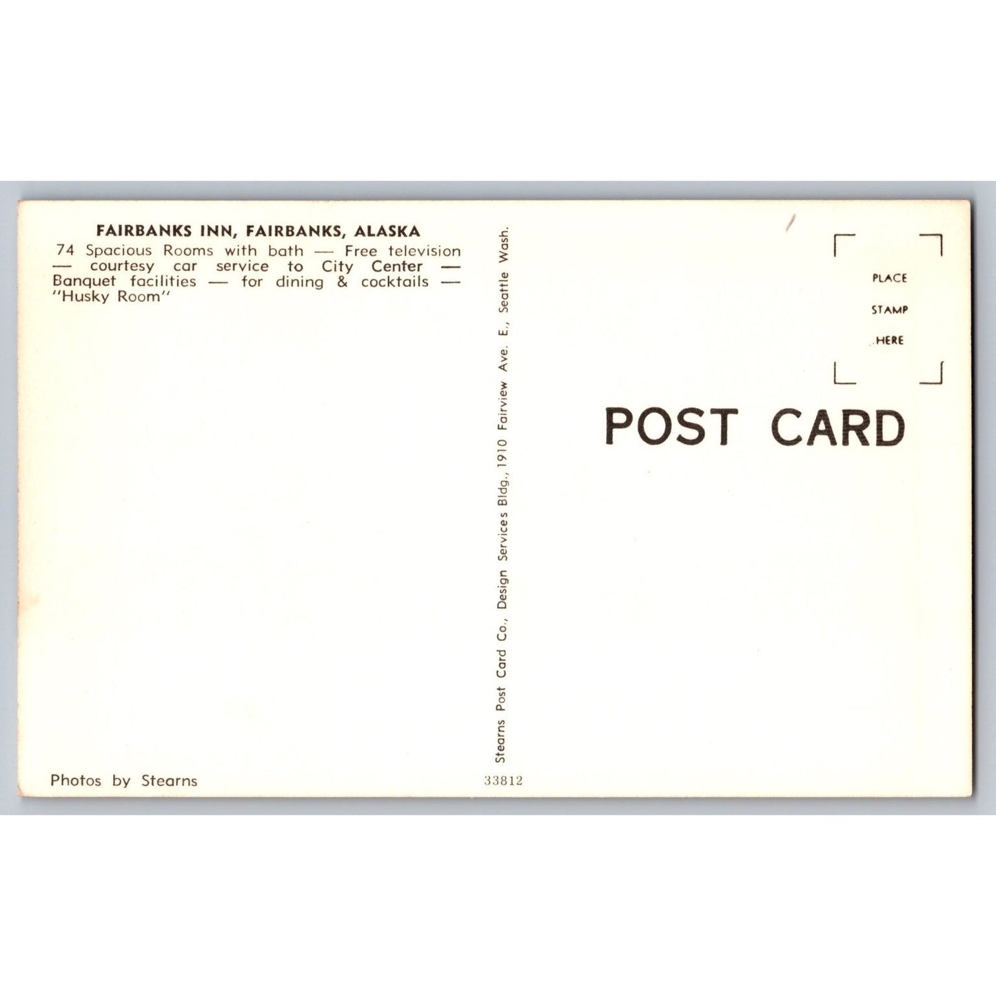 Fairbanks AK Alaska Fairbanks Inn Motor Hotel Illustrated Postcard Unused