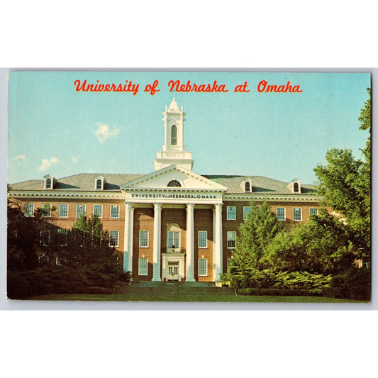 Omaha NE Nebraska University of Nebraska Campus Chrome Postcard Dunlap