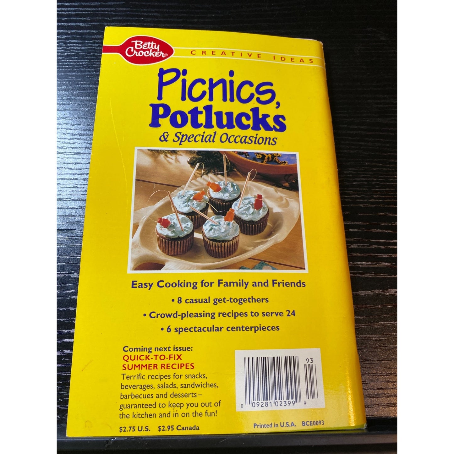 Betty Crocker Picnics Potlucks & Special Occasions Cookbook Booklet 1993
