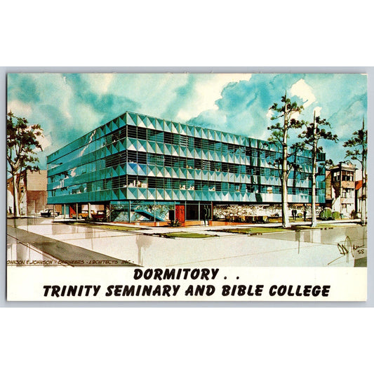Chicago IL Illinois Evangelical Free Church of America Bible College Postcard