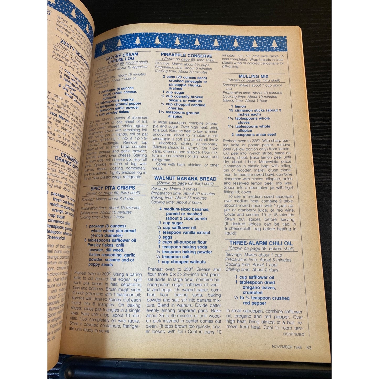 Woman's Day Best Ideas For Christmas Nov 1986 Magazine Gifts Holiday Recipes