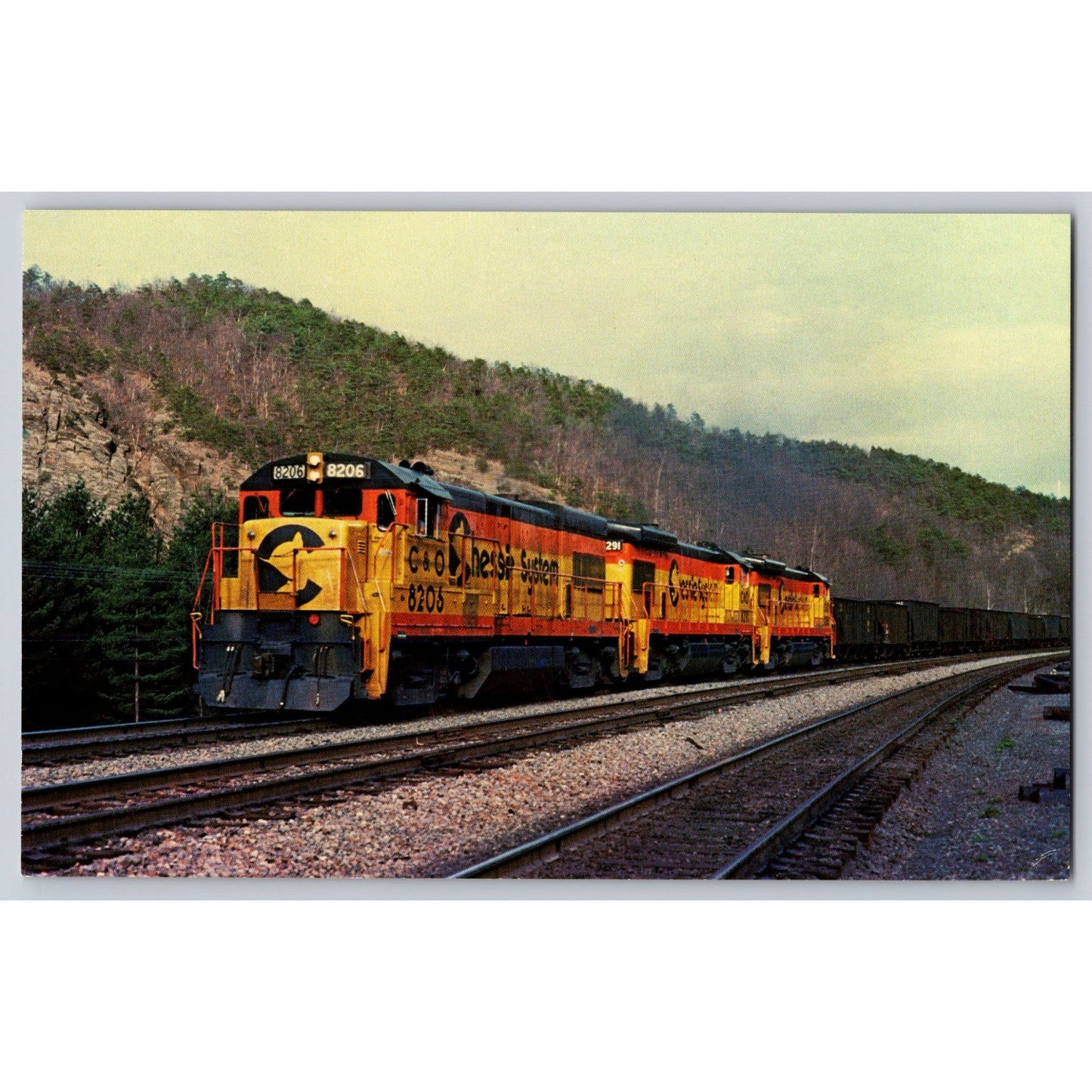 Train Chessie System Clifton Forge Virginia Railroad Railway Chrome Postcard