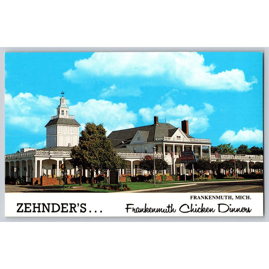 Frankenmuth MI Michigan Zehnders Chicken Dinner Restaurant Chrome Postcard