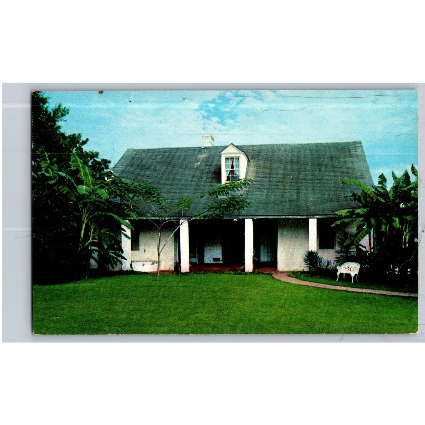 Natchitoches LA Louisiana Lemee House Chrome Postcard Unused