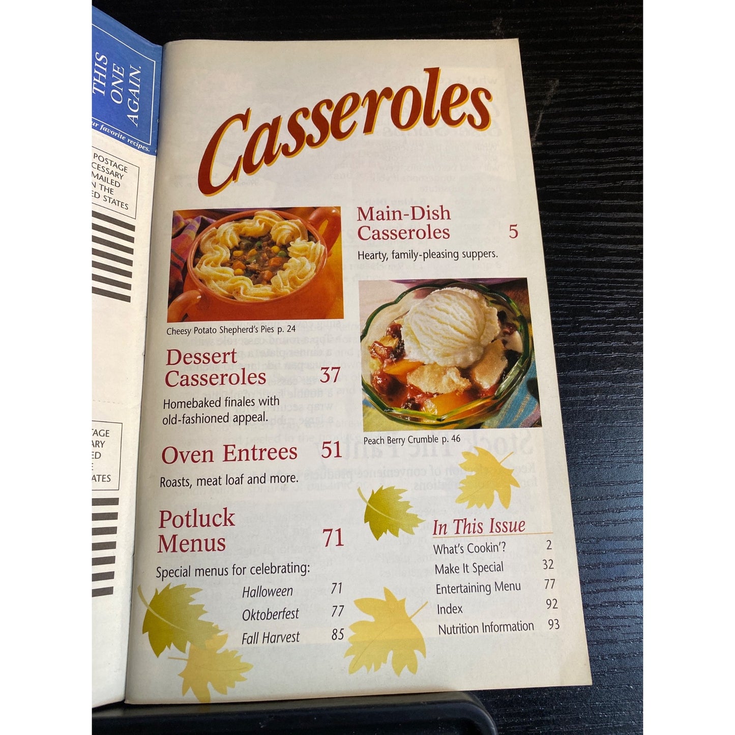Pillsbury 1988 Classic Casseroles Cookbook With A Photo Of Every Recipe