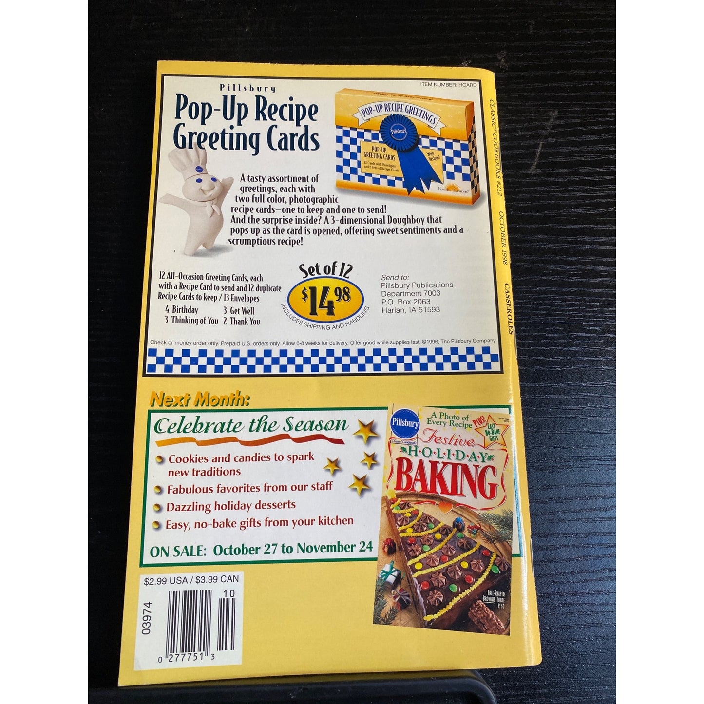 Pillsbury 1988 Classic Casseroles Cookbook With A Photo Of Every Recipe