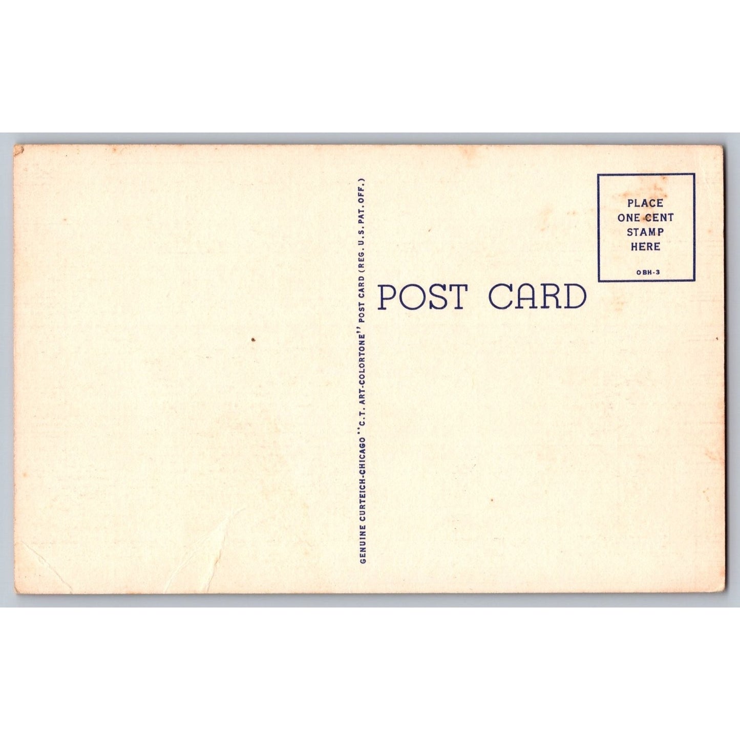 Michigan MI Map Postcard Curt Teich 1940s-50s Linen Postcard Unused