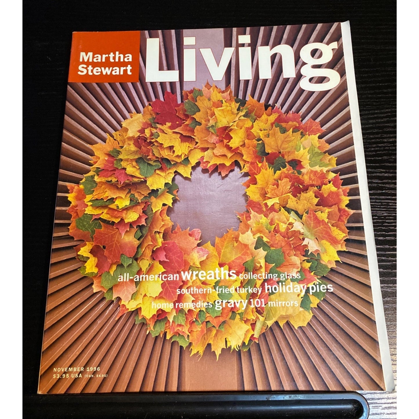 Martha Stewart Living Magazine November 1996 Fall Wreaths Holiday Pies & Home Remedies