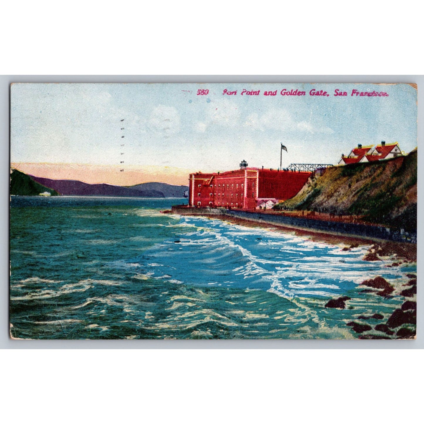 San Francisco CA California Fort Point & Golden 1923 Divided Back Postcard Used
