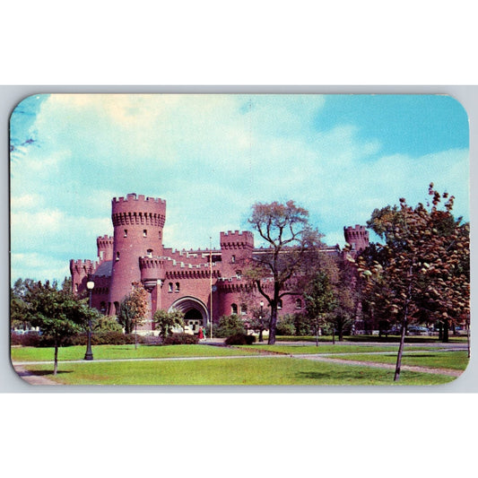 Columbus OH Ohio State University Armory Chrome Postcard Unused Dextone