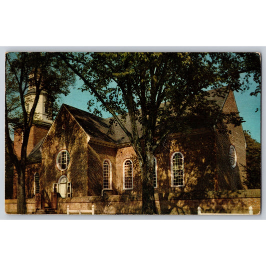 Williamsburg VA Virginia Bruton Parish Church Chrome Postcard Unused