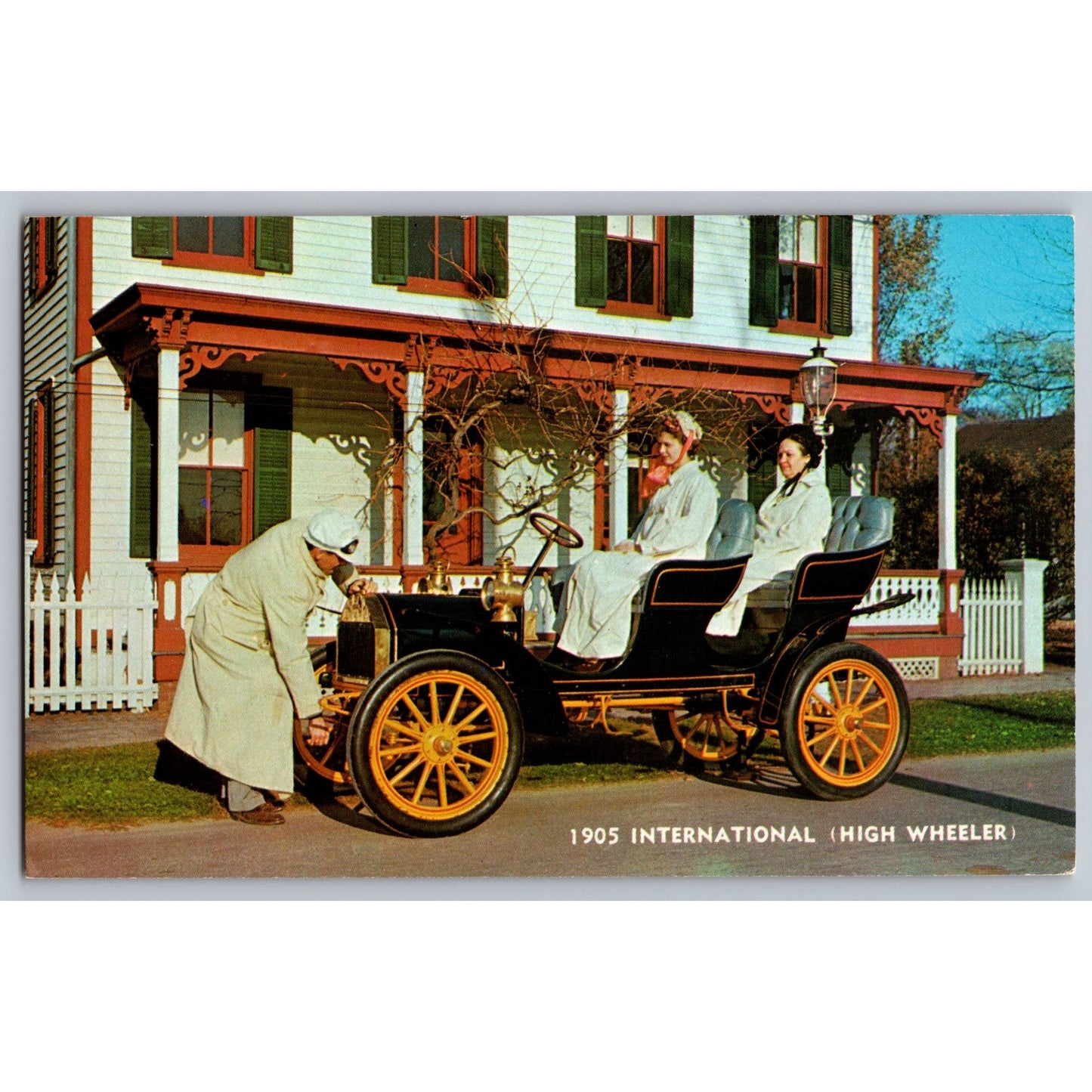 Automobile Car 1905 International High Wheeler Chrome Postcard Unused