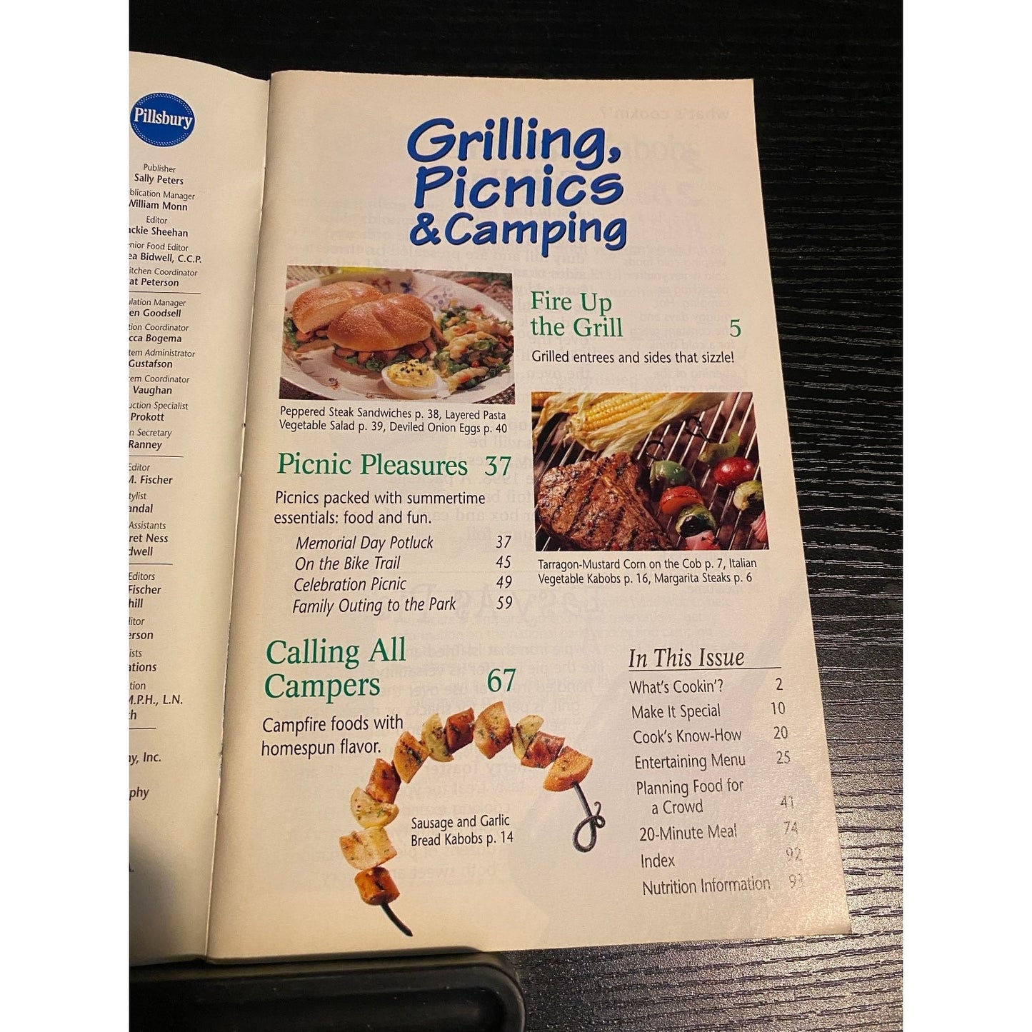 Pillsbury Classic Cookbook Booklet 1998 Grilling Picnics & Camping Recipes