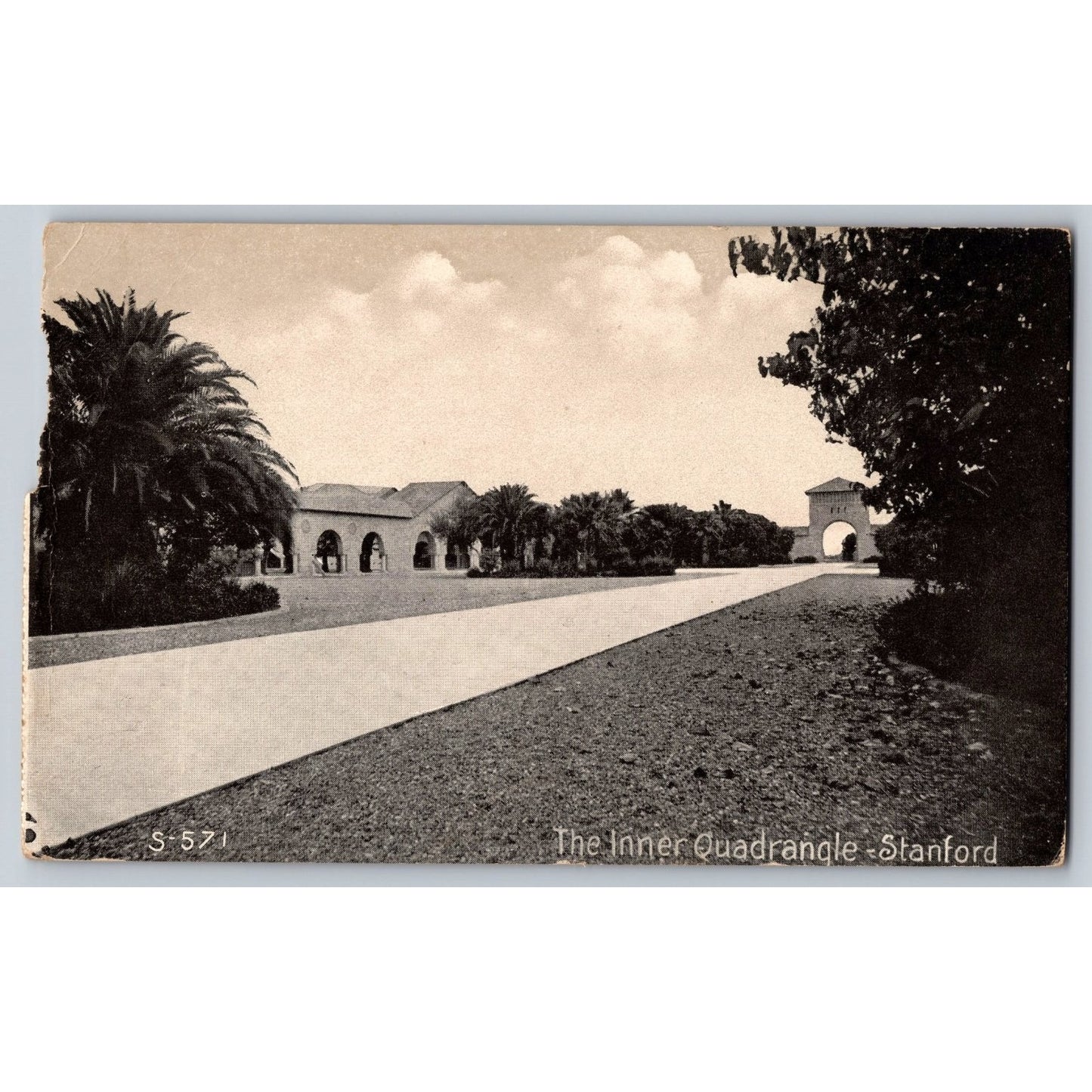 Stanford CA California Stanford University Inner Quadrangle Early Postcard