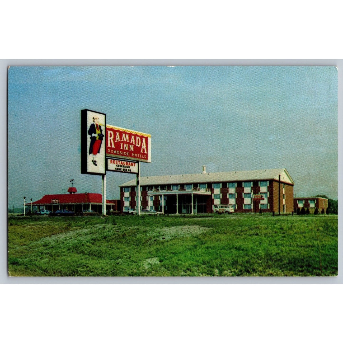 Detroit MI Michigan Ramada Inn Motel Allen Park Chrome Postcard Unused