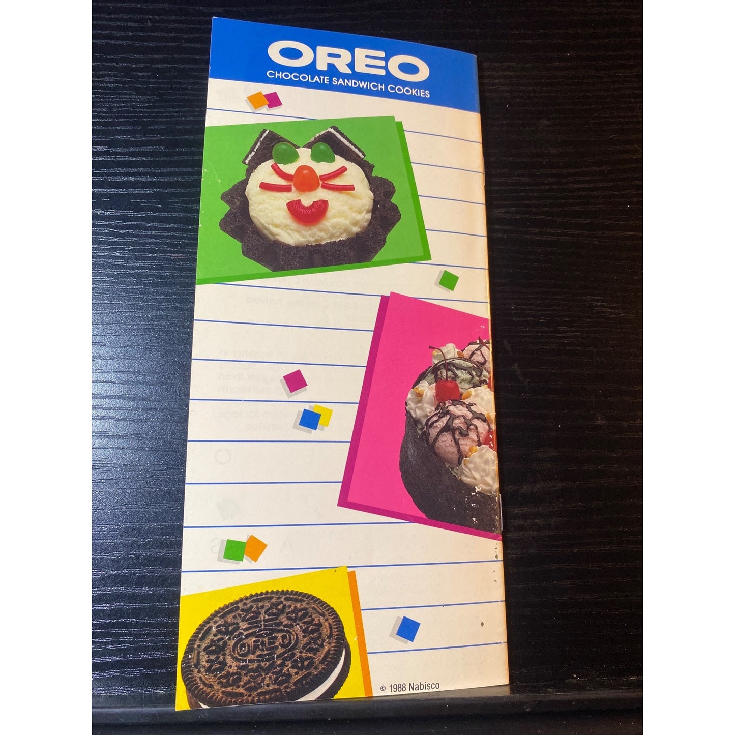 Oreo Chocolate Sandwich Cookies Cookbook Booklet 1988 Nabisco Creative Desserts
