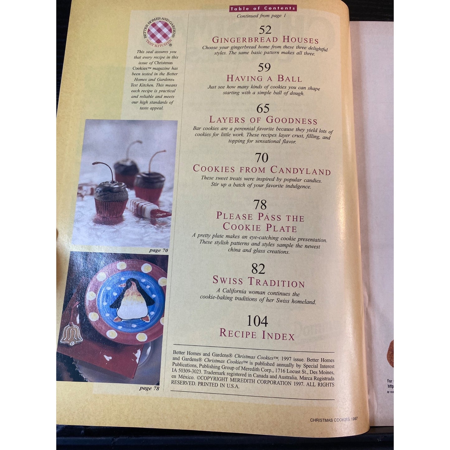 Better Homes And Gardens Magazine 1997 Christmas Cookies Edition