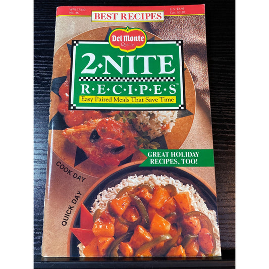 Best Recipes Del Monte 2-Nite Cookbook Booklet DEc 1994 Meals That Save Time