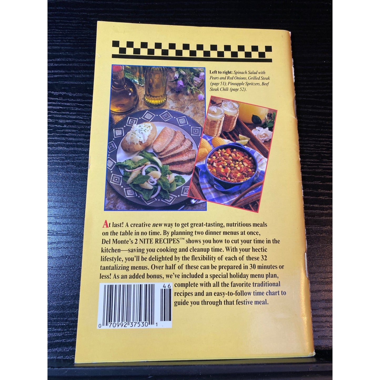 Best Recipes Del Monte 2-Nite Cookbook Booklet DEc 1994 Meals That Save Time