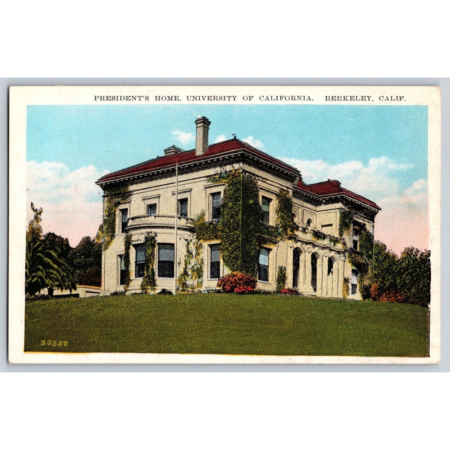 Berkeley CA California UCLA University of California President's Home Postcard