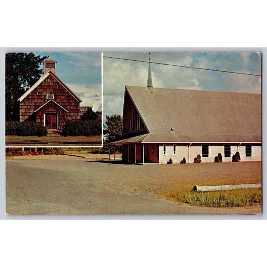 Long Beach WA Washington St Mary's Catholic Church 1957 Chrome Postcard Unused