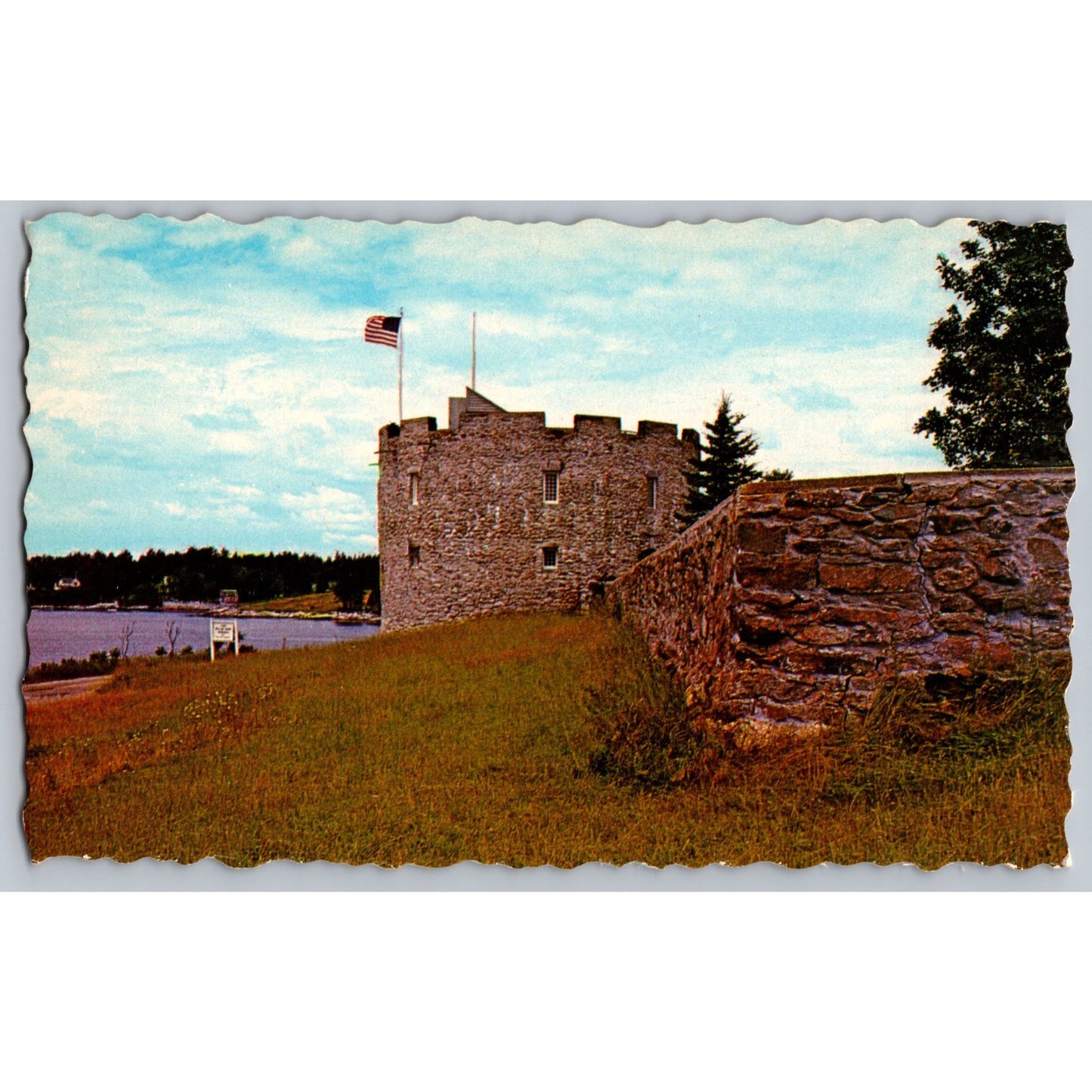 Pemaquid Beach ME Maine Fort William Henry Chrome Postcard Unused