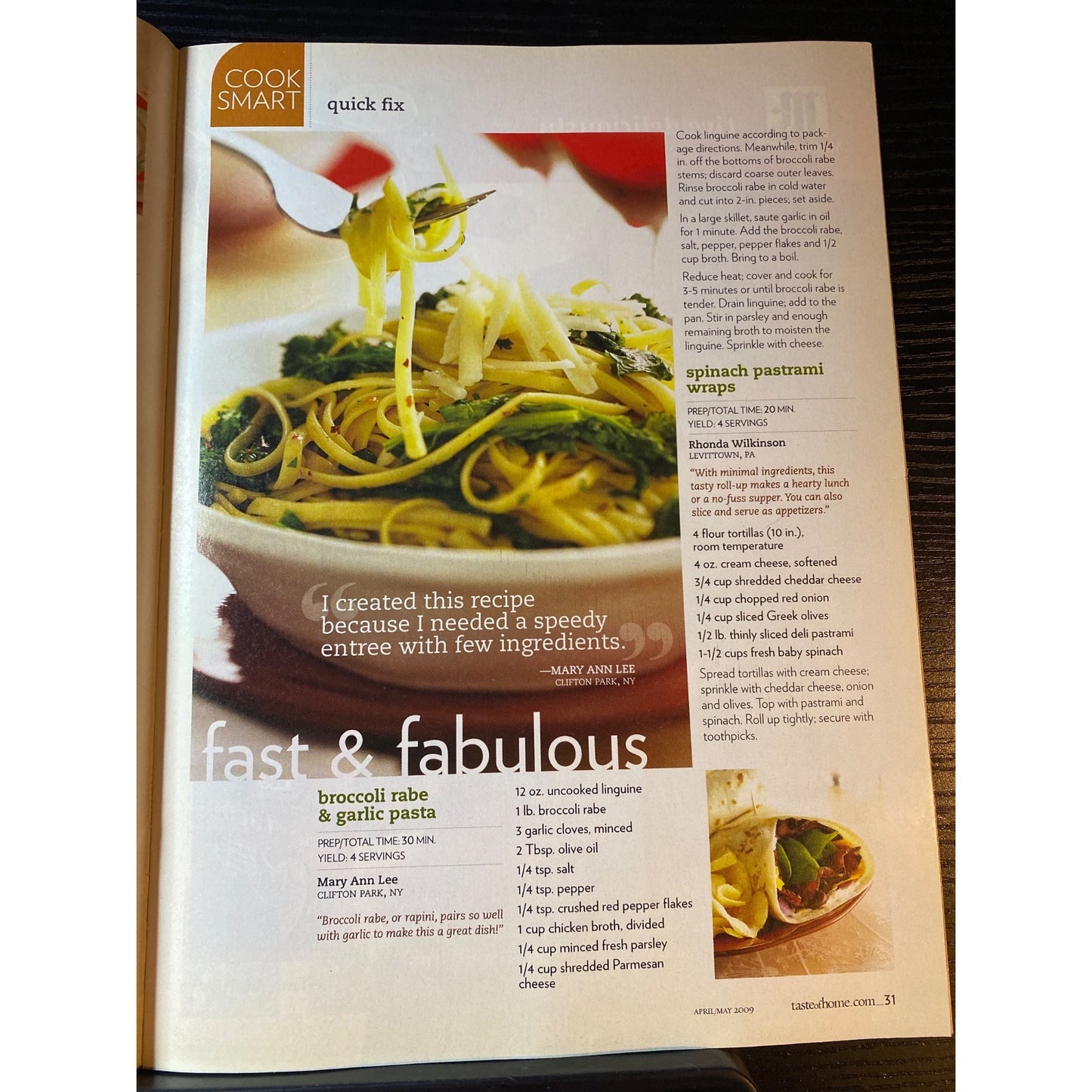 Taste Of Home April/May 2009 Magazine 109 Kitchen-Tested Recipes & Tips