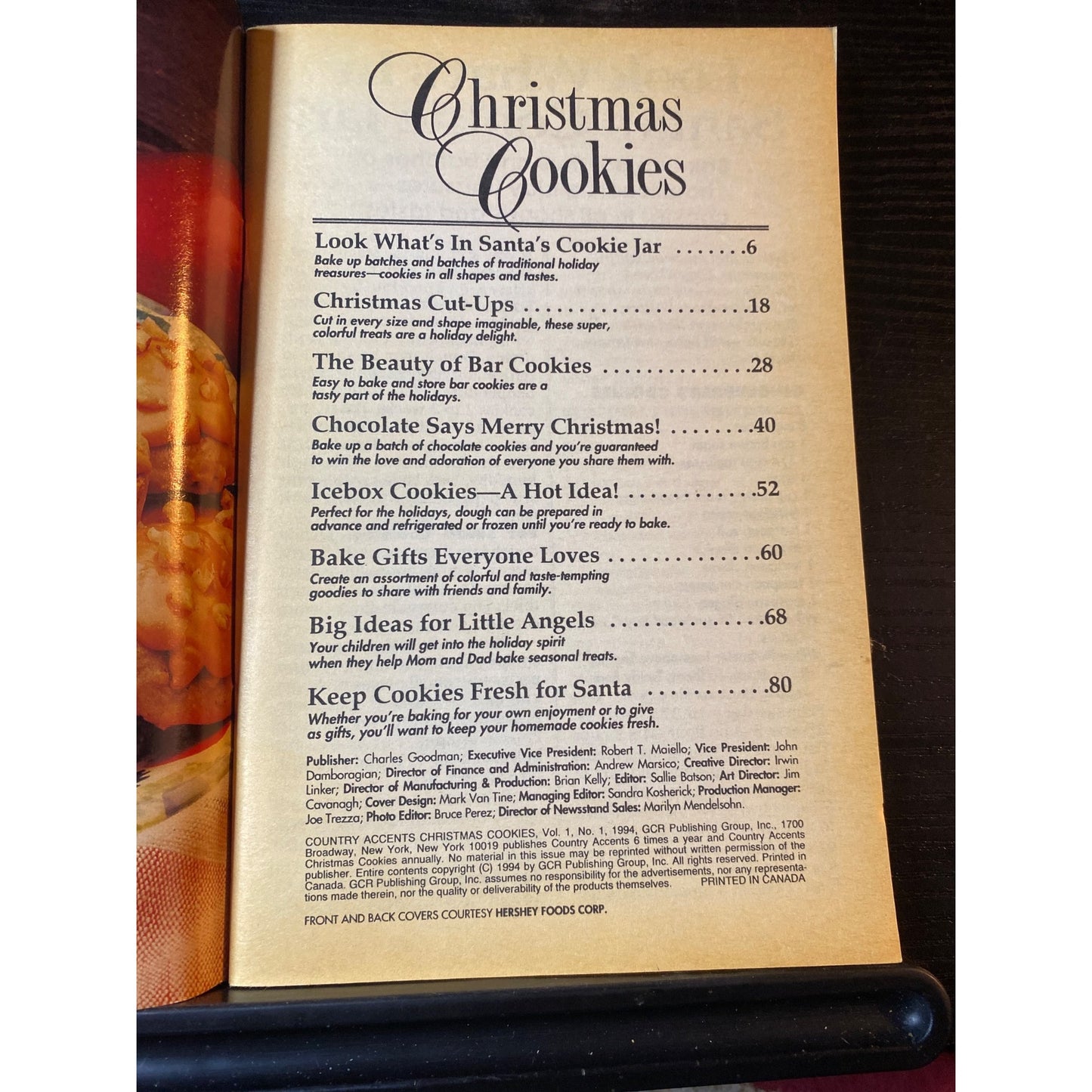 Country Accents Christmas Cookies Recipe Cookbook Booklet 1994 Traditional Treat