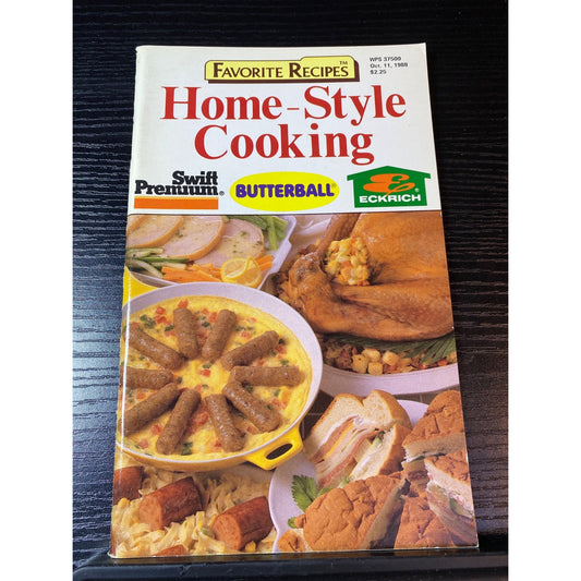 Favorite Recipes Home-Style Cooking Cookbook 1988 Swift Premium Butterball