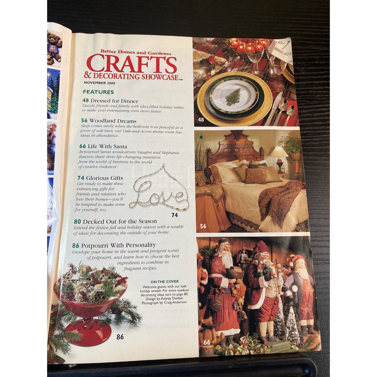 Better Homes And Gardens Magazine Nov 2000 Holiday Crafts Decor Recipes