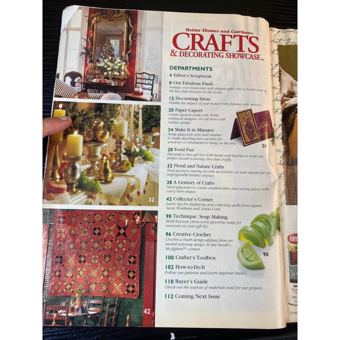 Better Homes And Gardens Magazine Nov 2000 Holiday Crafts Decor Recipes