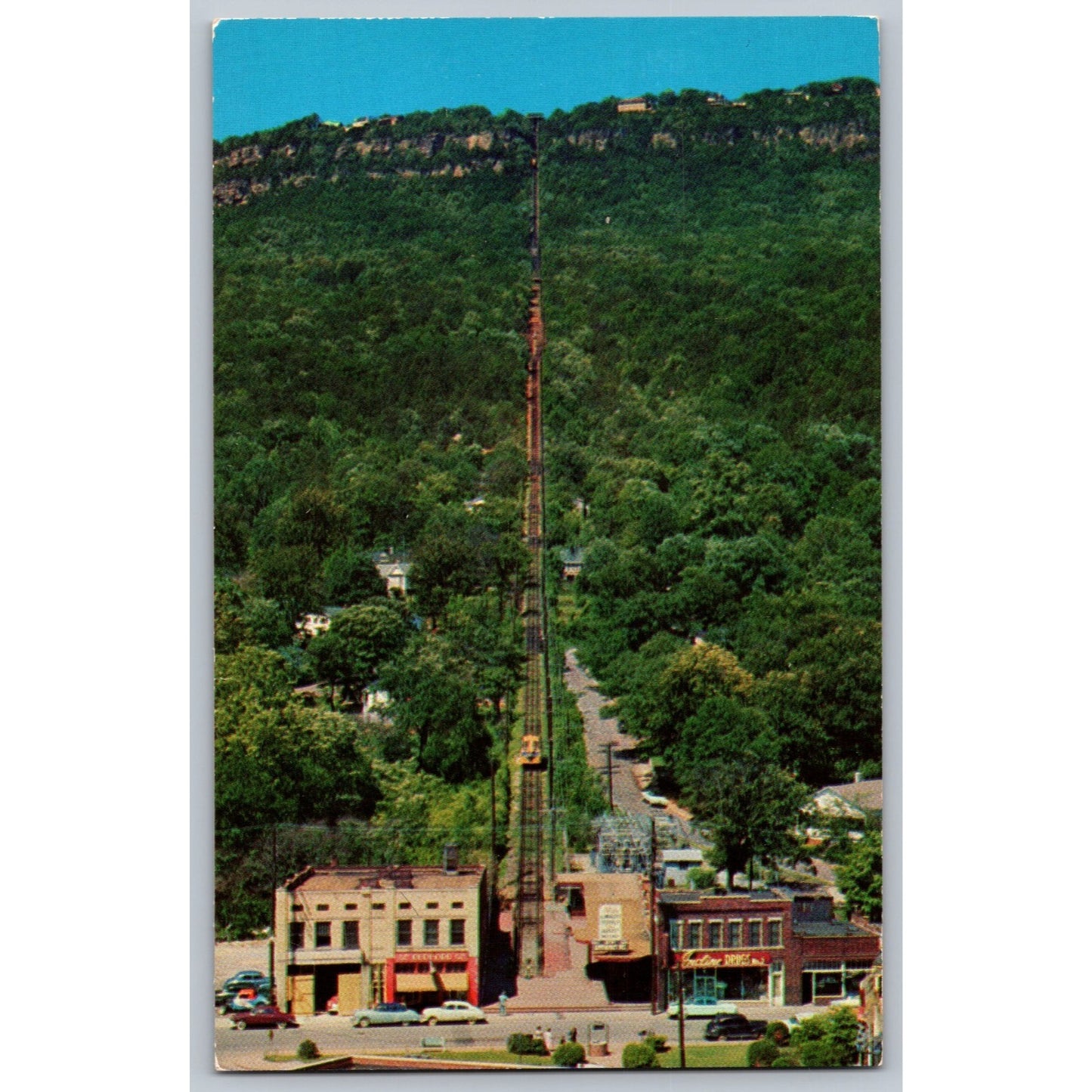 Chattanooga TN Tennessee Incline Up Lookout Mountain Railway Chrome Postcard