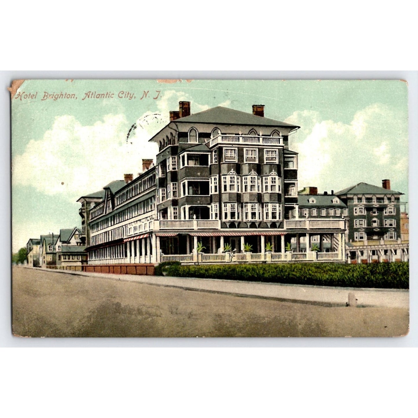 Atlantic City NJ New Jersey Hotel Brighton 1909 Divided Back Postcard Germany