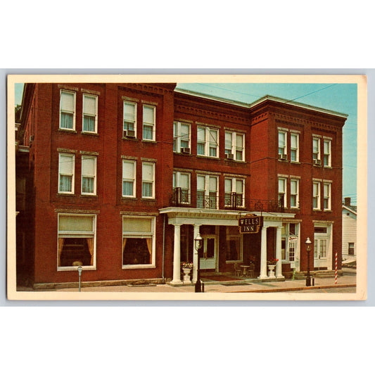 Sistersville WV West Virginia Wells Inn Victorian Hotel White Border Postcard