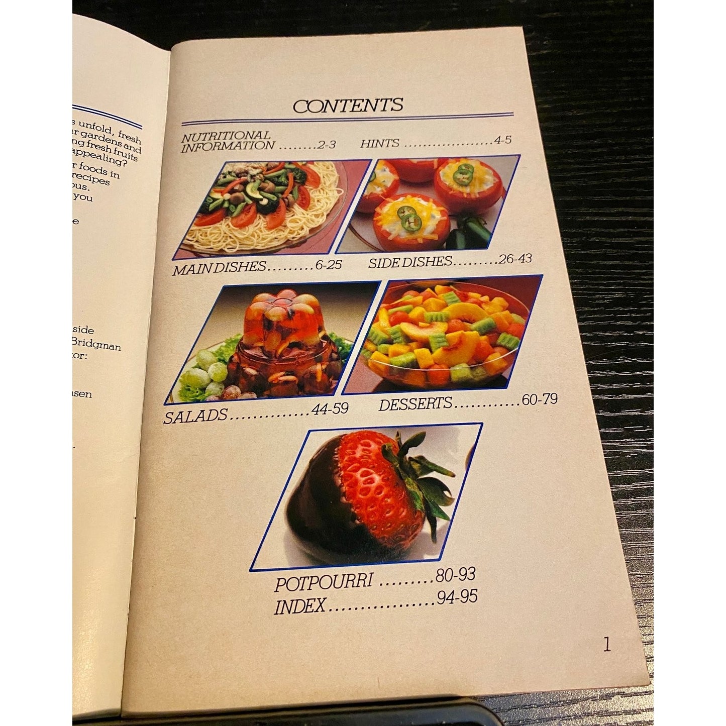 Pillsbury Classic Cookbook Booklet 1983 Fresh Fruits & Vegetables Recipes