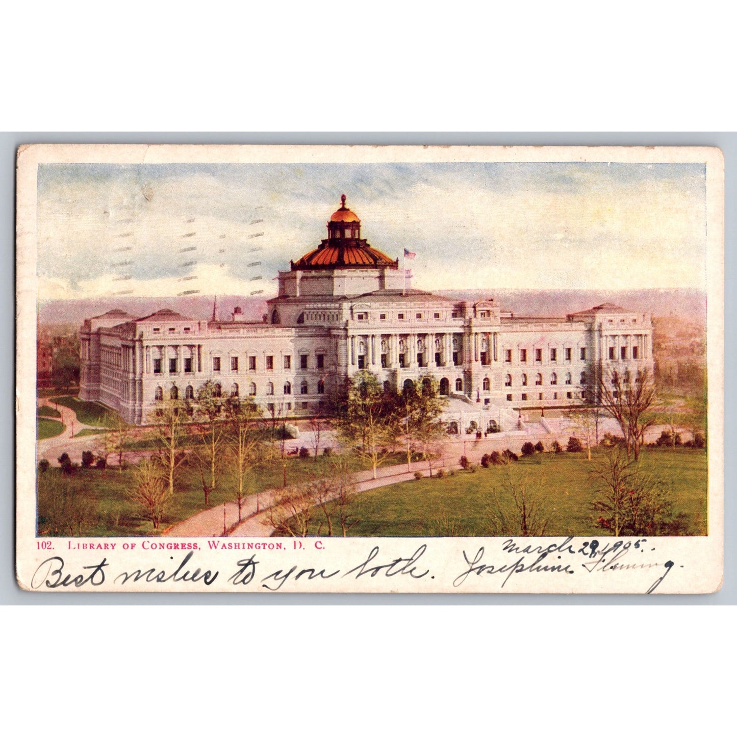 Washington DC Library Of Congress 1905 Undivided Back Postcard Used No Stamp
