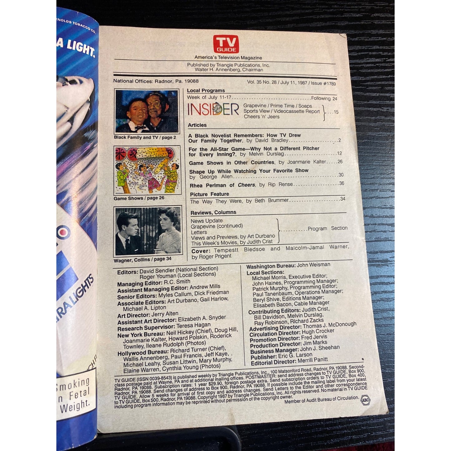 TV Guide Magazine July 11-17 1987 The Cosby Show Cast