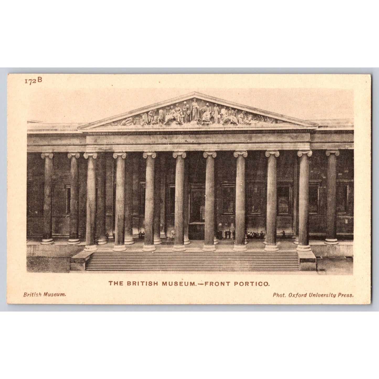 London England The British Museum Front Portico Divided Back Postcard
