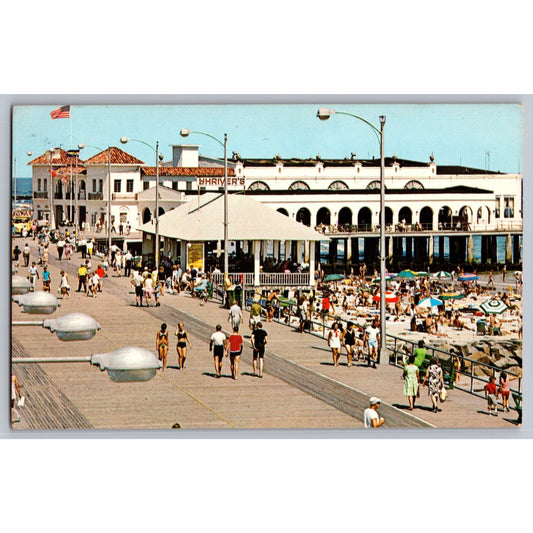 Ocean City NJ New Jersey Boardwalk & Music Pier 1975 Chrome Postcard Curt Teich
