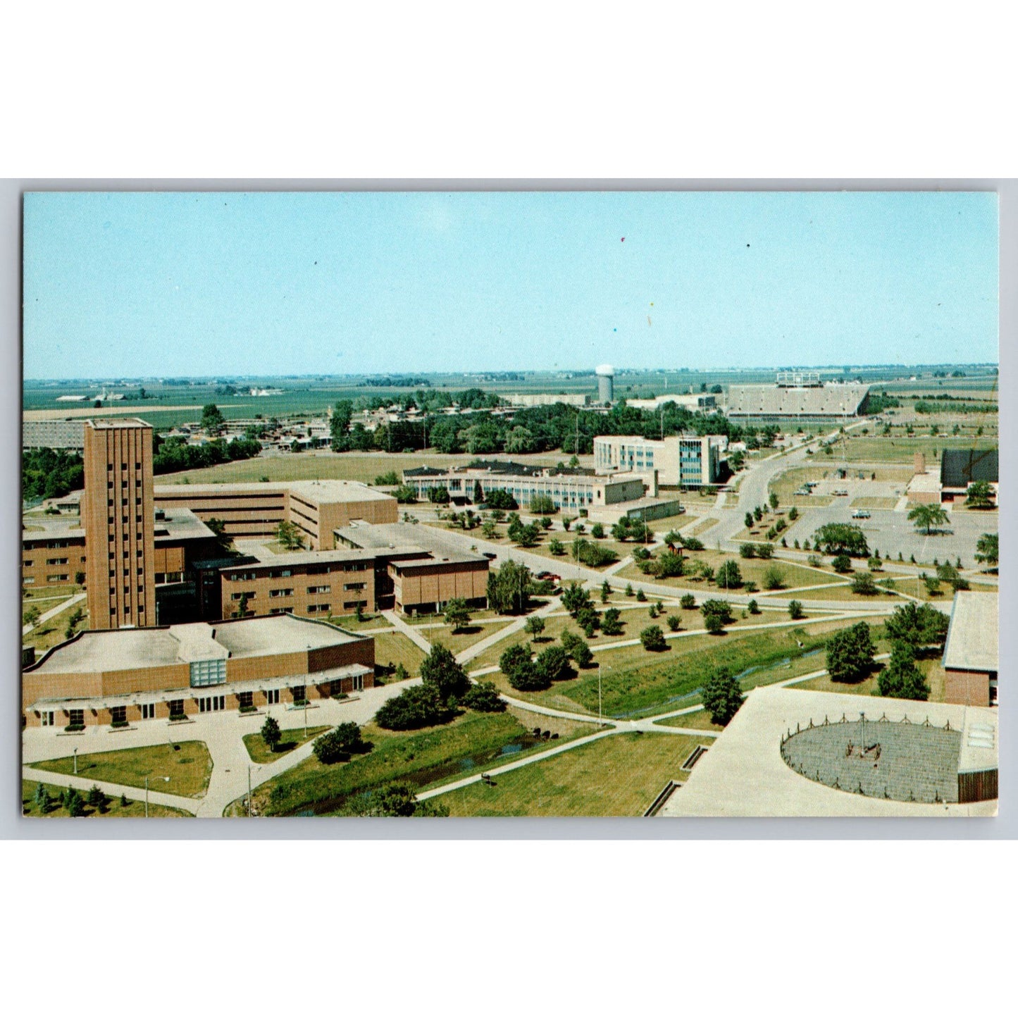 Dekalb IL Northern Illinois University NIU Reavis-Watson Aerial Postcard